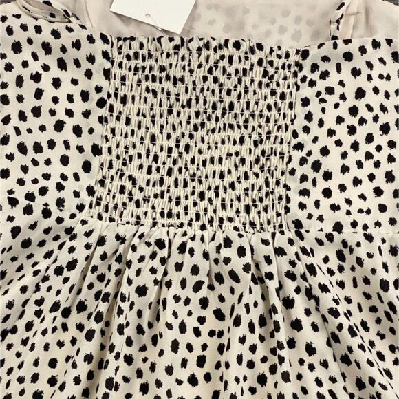 Lola Grace Womens Adjustable Strap Patterned Mini Dress-Ivory-Medium-NWT - Picture 8 of 8